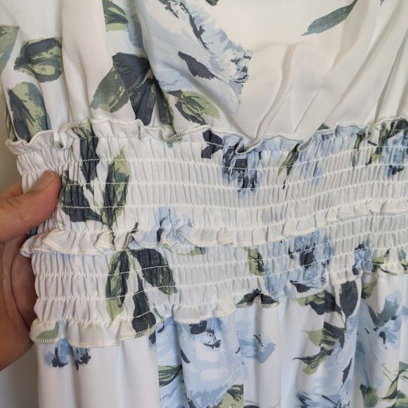 Floral Sundress | Fit & Flare | XL | NWOT | Spaghetti Straps and Smocking! - Picture 3 of 9